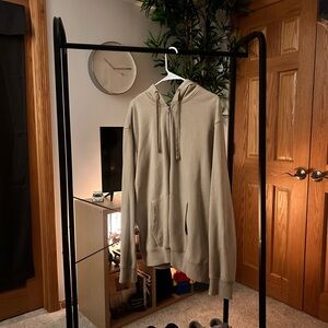 Tan Men's XL Zip-up Sweatshirt